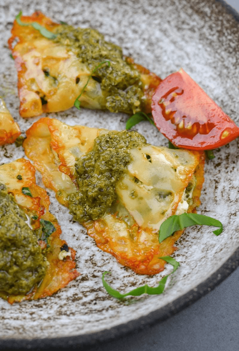 Keto Low Carb Pesto Chicken Ravioli