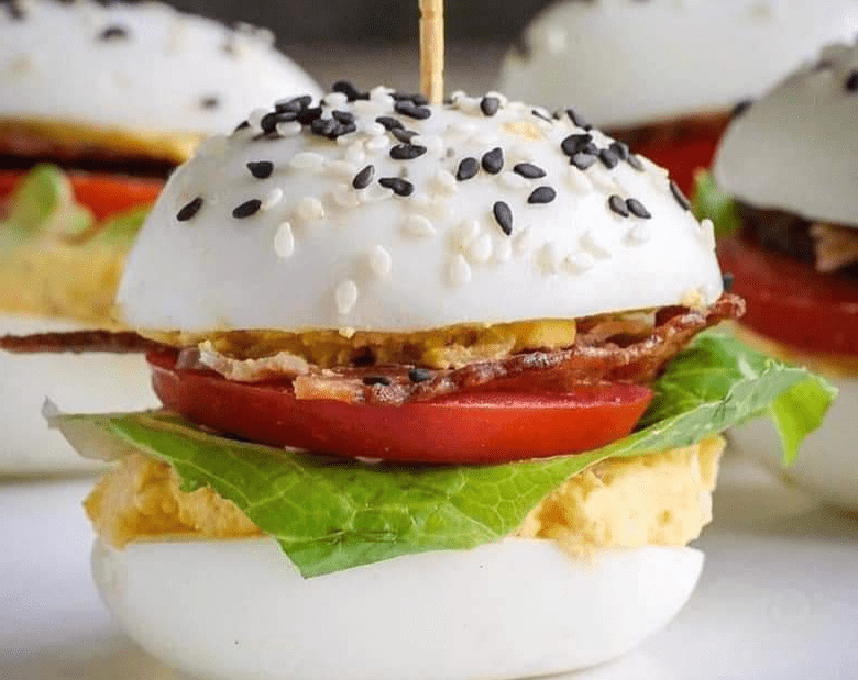 keto devilled egg sliders