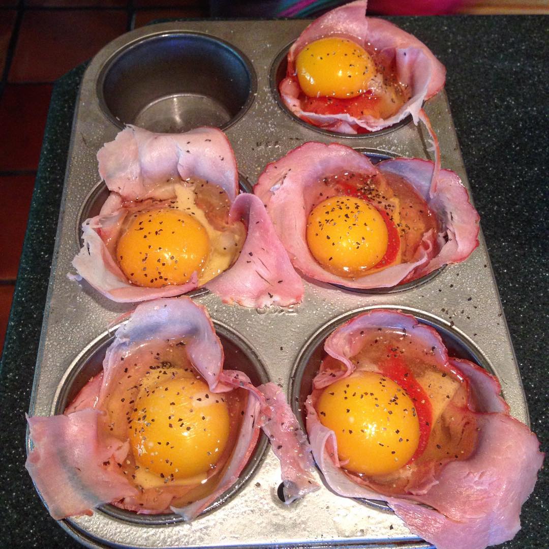 Keto ham and cheese egg cups Diet keto